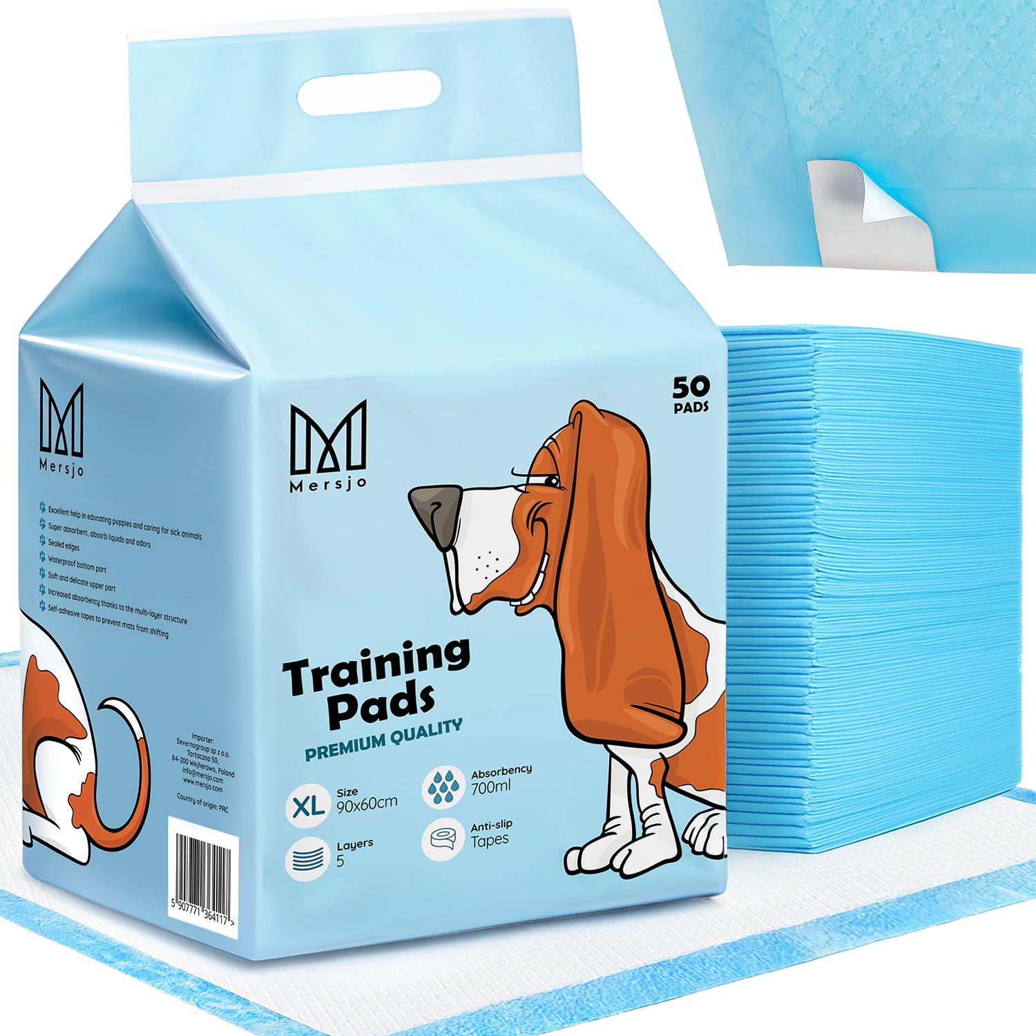 Absorbent Hygiene Pads for Pets XL 90x60 (100 pcs).