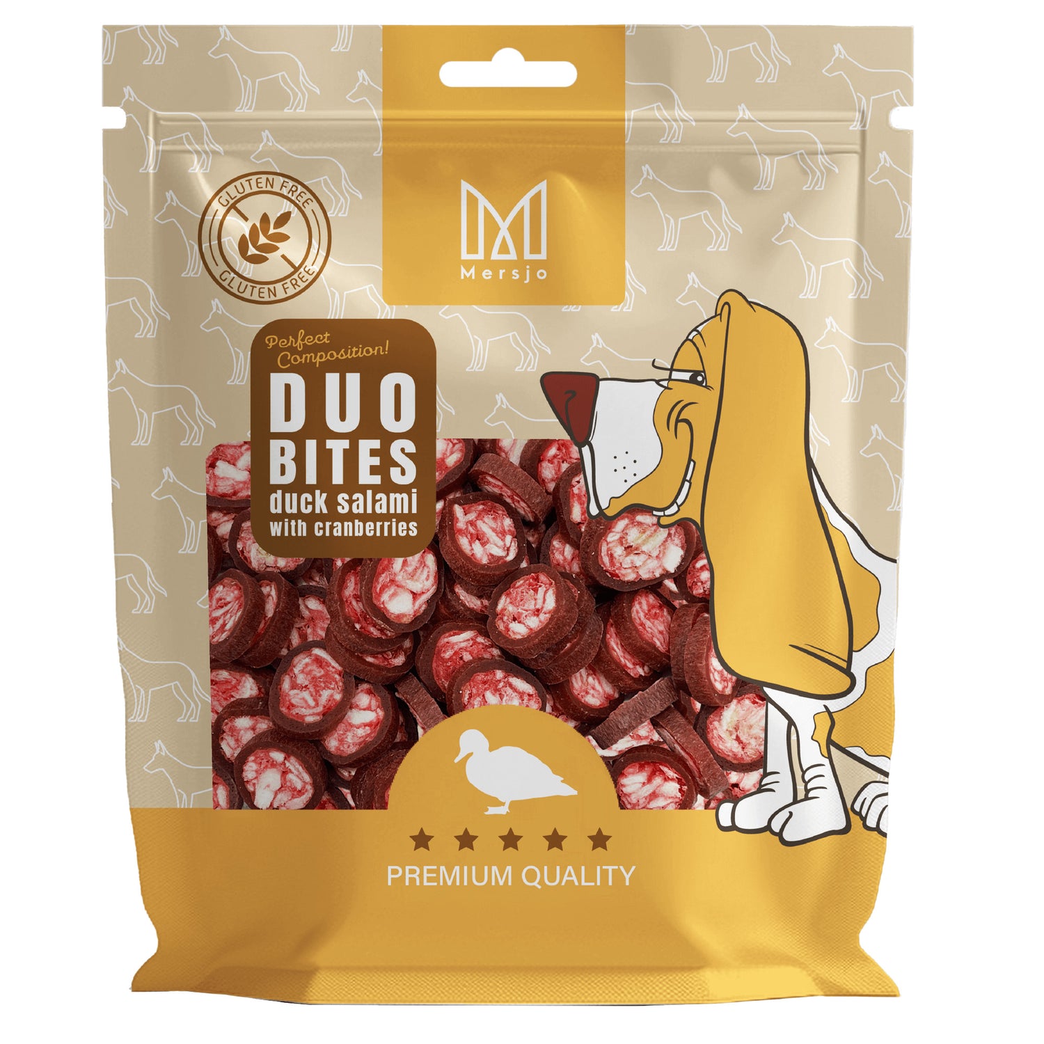 Przysmak dla psa Duo Smaków - Salami z Kaczki z Żurawiną 200g