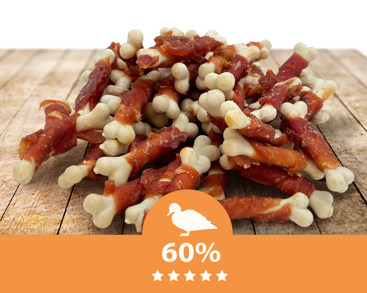 Kostki wapienne z kaczką, naturalny przysmak dla psa, bez zbóż, Mersjo, 500g