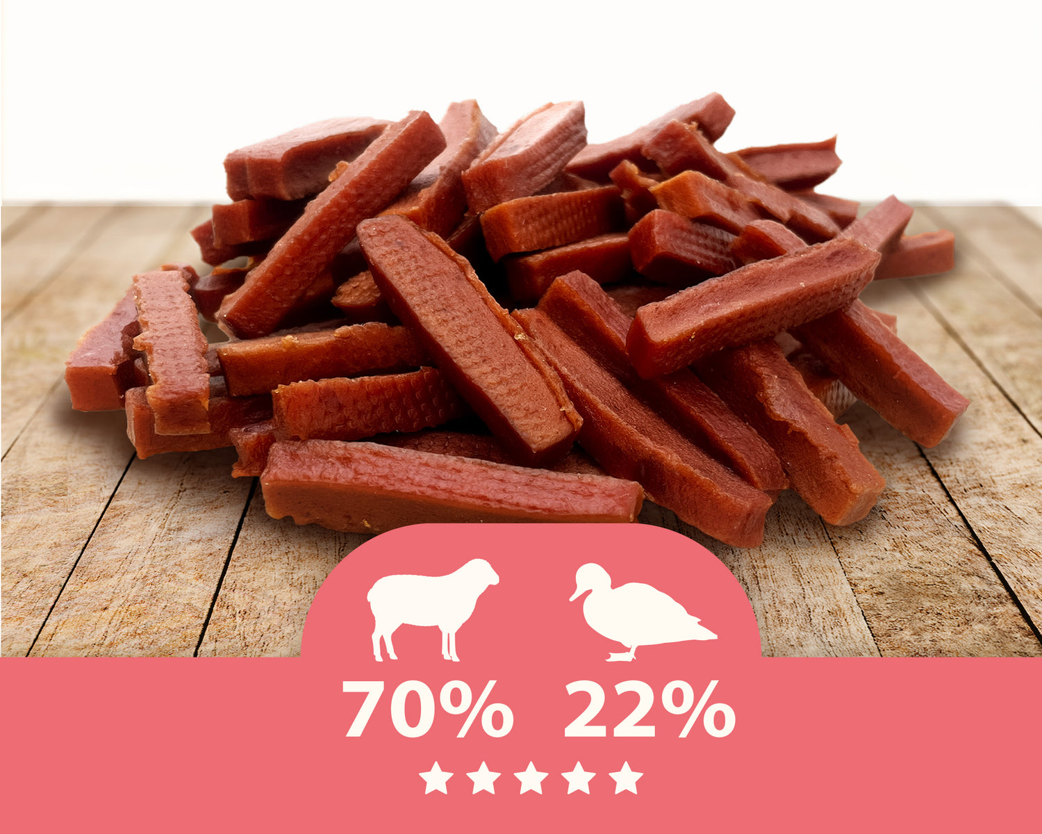 Dog treat - Mersjo soft lamb strips 200g