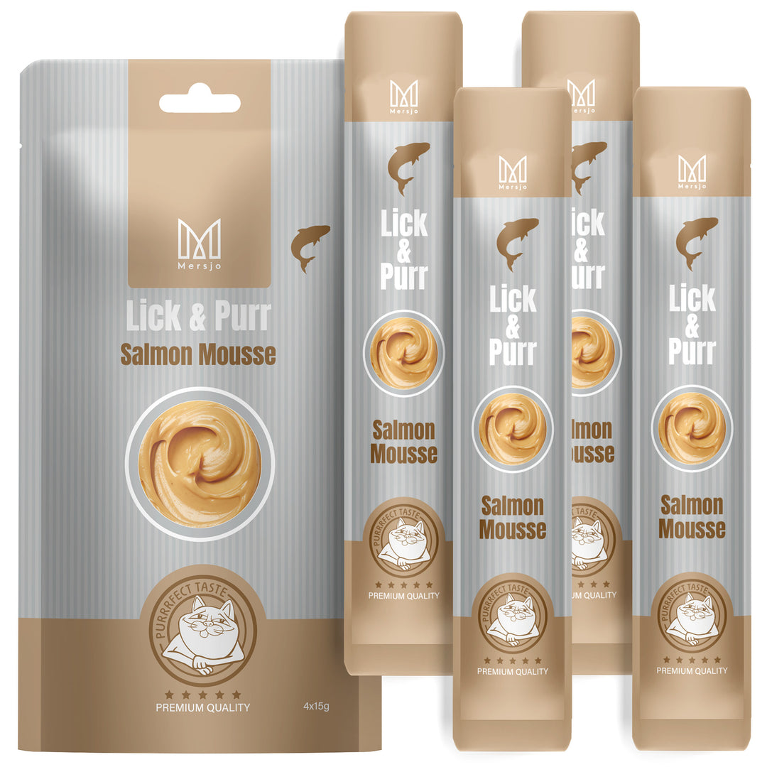 Lick & Purr Cat Treats – Salmon Mousse Mersjo 60g